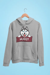 siberian husky hugsy unisex hoodie grey